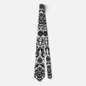 Elegant Black White  Damask Pattern Stropdas (Voorkant)