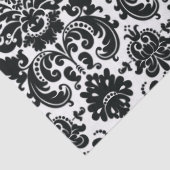 Elegant Black White  Damask Pattern Tissuepapier (Detail)