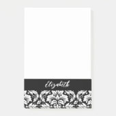 Elegant Black White Damask Post-it® Notes (Voorkant)