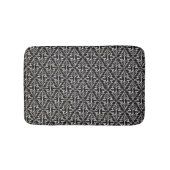 Elegant Black White Damask Scroll Badmat (Voorkant)