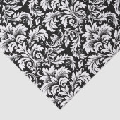 Elegant Black White Damask Tissuepapier (Detail)