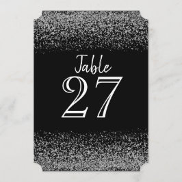 Elegant Black & White Diamond Wedding Table Kaart