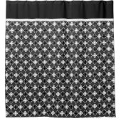 Elegant Black & White Double Quatrefoil Patronen Douchegordijn (Voorkant)