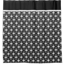 Elegant Black & White Double Quatrefoil Patronen