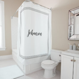 Elegant Black & White Douchegordijn