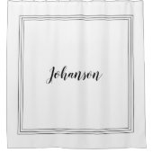 Elegant Black & White Douchegordijn (Voorkant)