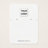 Elegant Black White Earing Necklace Display Card Visitekaartje (Voorkant)