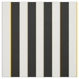 Elegant Black, White en Gold Stripes Stof