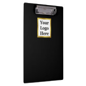 Elegant Black White en Gold Uw Logo hier Klembord (Rechts)