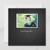 Elegant Black, White en Red Afstuderen Hartelijk d Bedankkaart (Achterkant)