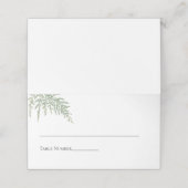Elegant Black White Fern Greenery Wedding Plaatskaartje (Buitenkant ongevouwen)