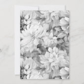 Elegant Black & White Floral Vrijgezellenfeest Kaart (Achterkant)