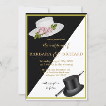 Elegant Black & White Floral Wedding