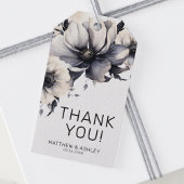 Elegant Black White Floral Wedding Cadeaulabel