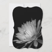 Elegant Black White Floral Wedding Invitation Kaart (Achterkant)