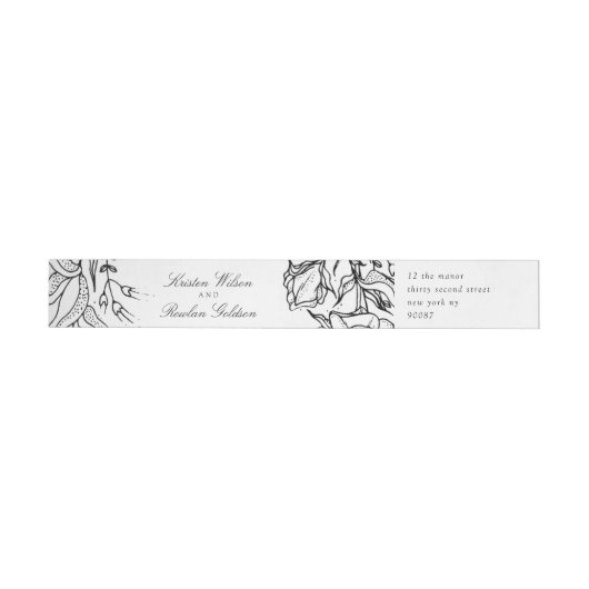 Elegant Black & White Floral Wreath Wedding (Individueel)