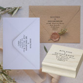 Elegant Black & White Floral Wreath Wedding Rubberstempel