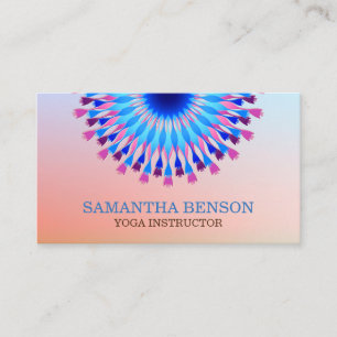 Elegant Black & White Flower Logo Yoga Visitekaartje
