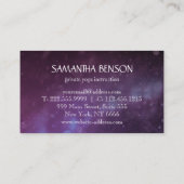 Elegant Black & White Flower Logo Yoga Visitekaartje (Achterkant)