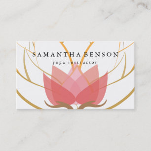 Elegant Black & White Flower Logo Yoga Visitekaartje