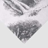 Elegant  Black White Forest Toile Tissuepapier (Detail)