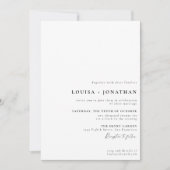 Elegant Black White Formal Script Photo Weddenscha Kaart (Voorkant)