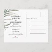 Elegant Black & White Foto Save the Date Announ Aankondigingskaart (Achterkant)