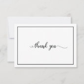 Elegant Black White Funeral Hartelijk dank Bedankkaart (Voorkant)