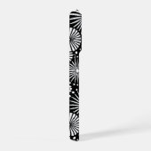 Elegant Black White Geometric Flowers Starburst iPhone Hoesje (Rechterkant)