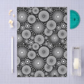 Elegant Black White Geometric Flowers Starburst Tissuepapier (Craft)