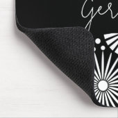 Elegant Black White Geometric Starburst Name  Muismat (Hoek)