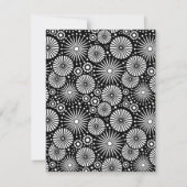 Elegant Black White Geometric Starburst Name  Notitiekaartje (Achterkant)