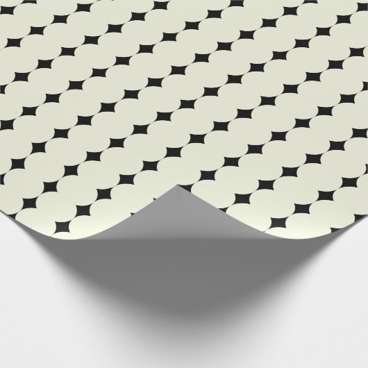  Elegant Black White Geometric Stippen Pattern Cadeaupapier (Hoek)