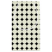Elegant Black White Geometric Stippen Pattern Klein Cadeauzakje (Achterkant)