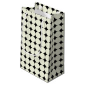 Elegant Black White Geometric Stippen Pattern Klein Cadeauzakje (Achterkant Gekanteld)