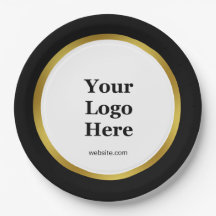 Elegant Black White Gold Business Logo Website