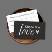 Elegant Black White Gold Heart Beauty Salon Aanbevelingskaartje