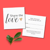 Elegant Black White Gold Heart Beauty Salon Referr Aanbevelingskaartje