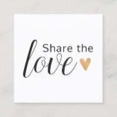 Elegant Black White Gold Heart Beauty Salon Referr Aanbevelingskaartje (Voorkant)