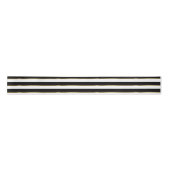 Elegant Black White Gold Horizontal Stripe Satijnen Lint (Voorkant)