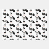 Elegant Black White Gold-kerstcadeau Inpakpapier Vel (Voorkant 3)