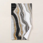 Elegant Black White Gold Marmer Bad Handdoek (Handdoek)