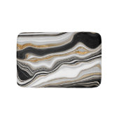 Elegant Black White Gold Marmer Badmat (Voorkant)
