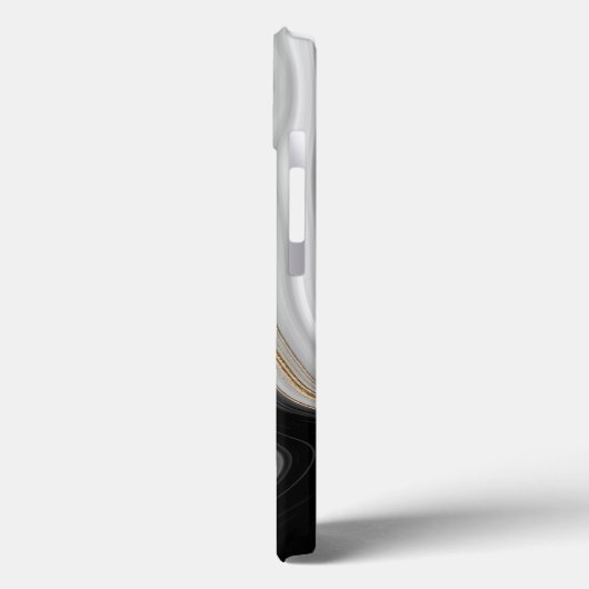 Elegant Black White Gold Marmer Case-Mate iPhone Case (Achterkant / Links)