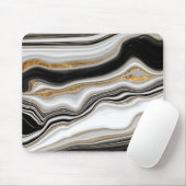 Elegant Black White Gold Marmer Muismat (Met muis)