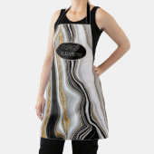 Elegant Black White Gold Marmer Schort (Insitu)