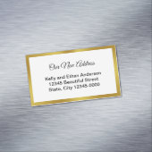 Elegant Black White Gold Moving Announge Magnetisch Visitekaartje (Voorbeeld)
