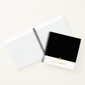 Elegant Black White Gold, speciaal gepersonaliseer Notitieboek (Binnen)