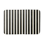 Elegant Black, White & Gold Striped Bath Mat (Voorkant)