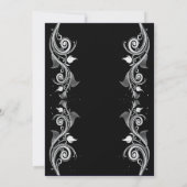 Elegant Black White Graduparty Invitation Kaart (Achterkant)